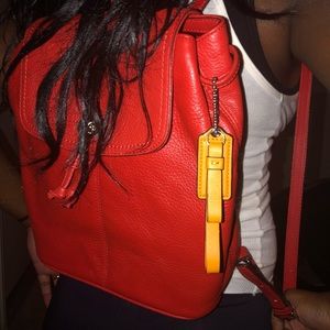 Red Coach Backpack